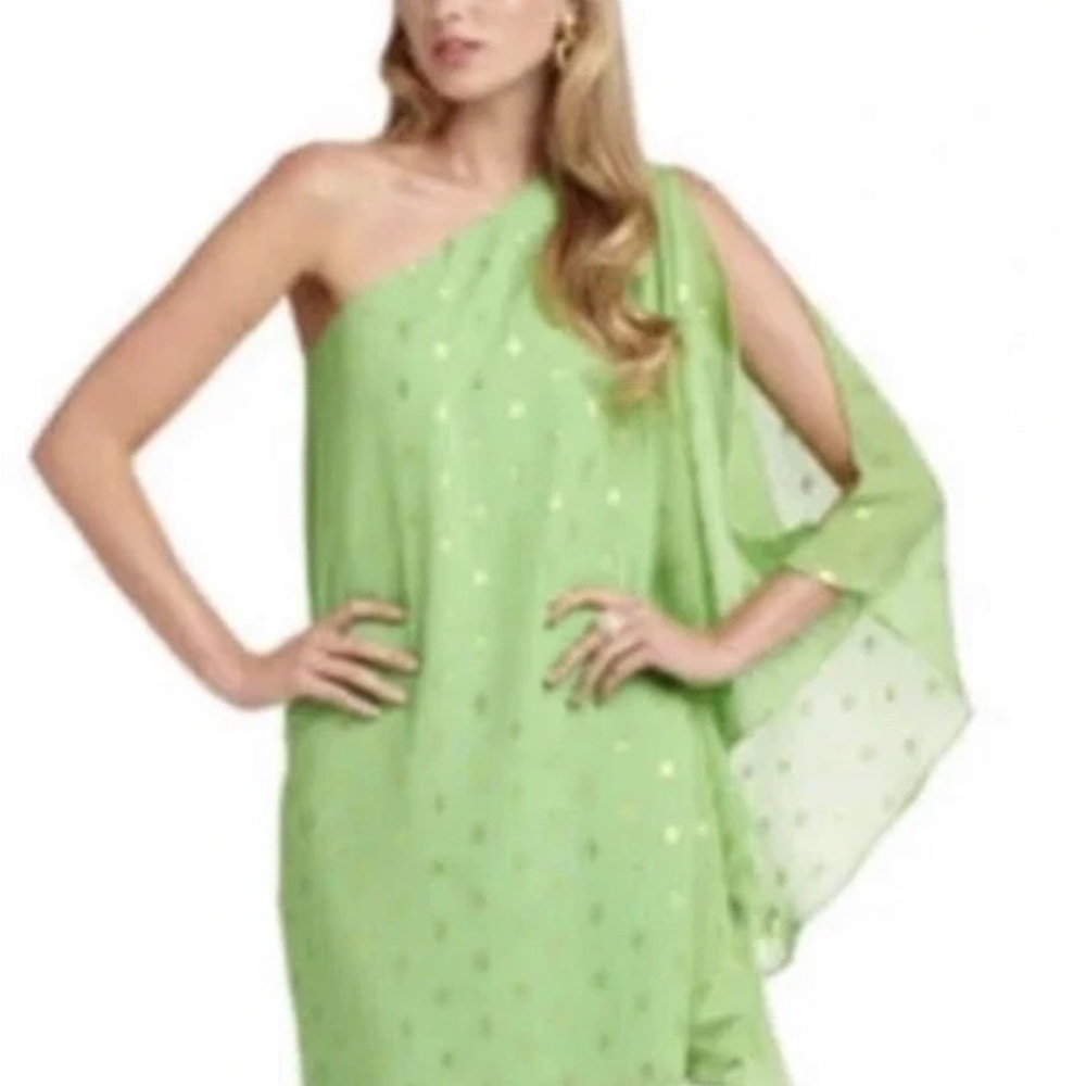 Lilly Pulitzer Green Dress with Gold Accents - Picture 1 of 6